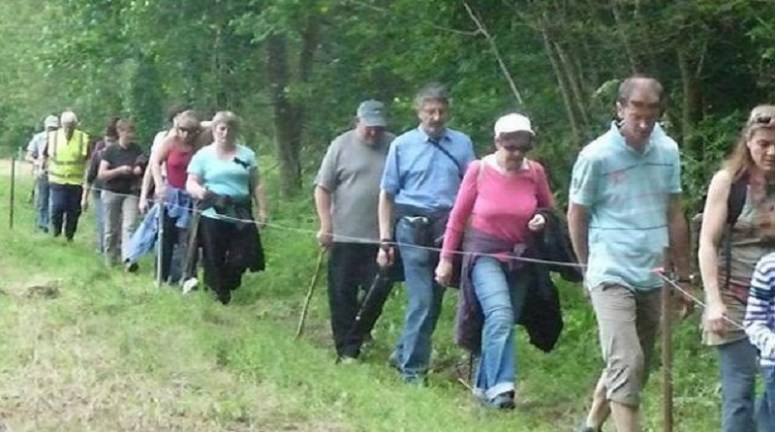 Le jour de l’inauguration, samedi, 90 marcheurs sont allés sur les traces de la gernotte.